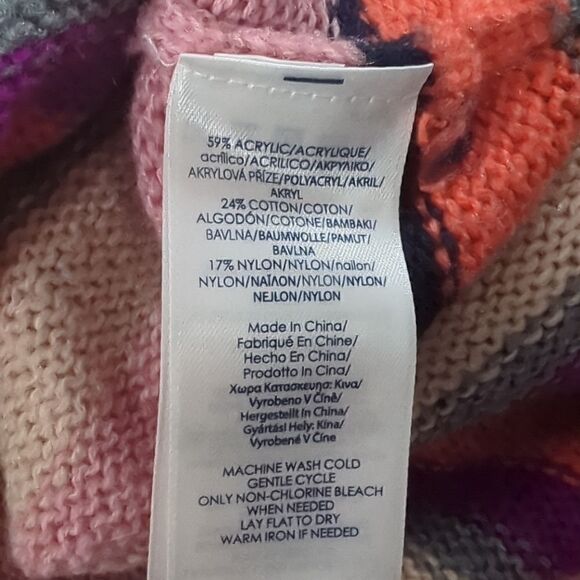 Chaps Mock Neck Striped Sweater - Picture 5 of 5